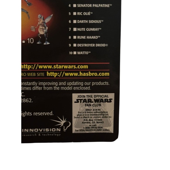 Star Wars Episode I Rune Haako 1999 Hasbro CommTech Chip Action Figure New - Picture 8 of 16